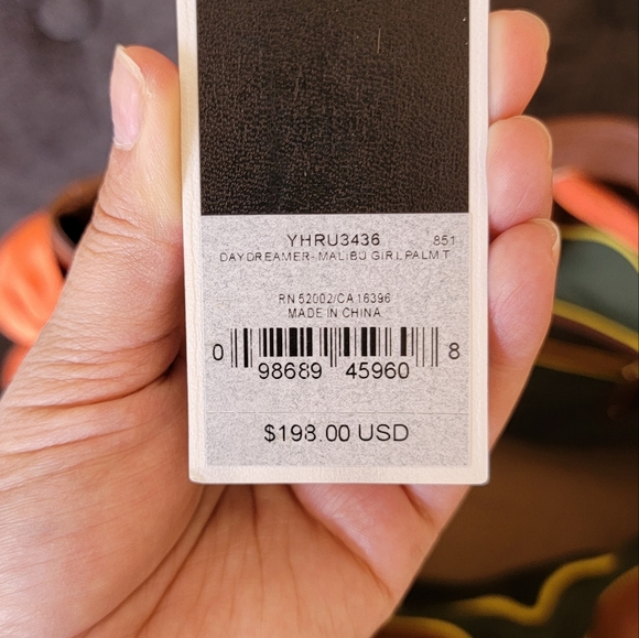 Y2K Juicy Couture Velour Daydreamer Malibu Palm Tree Bag in Orange/Brown RARE - Picture 9 of 9